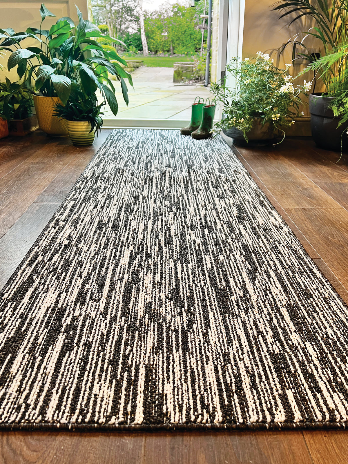 My Mat Stain Resistant Durable - Charcoal Broken Stripe