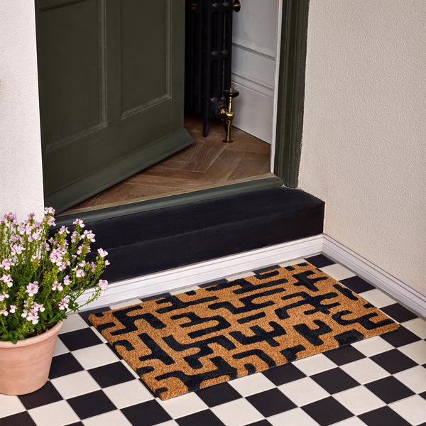 My Mat Printed Coir Abstract Maze