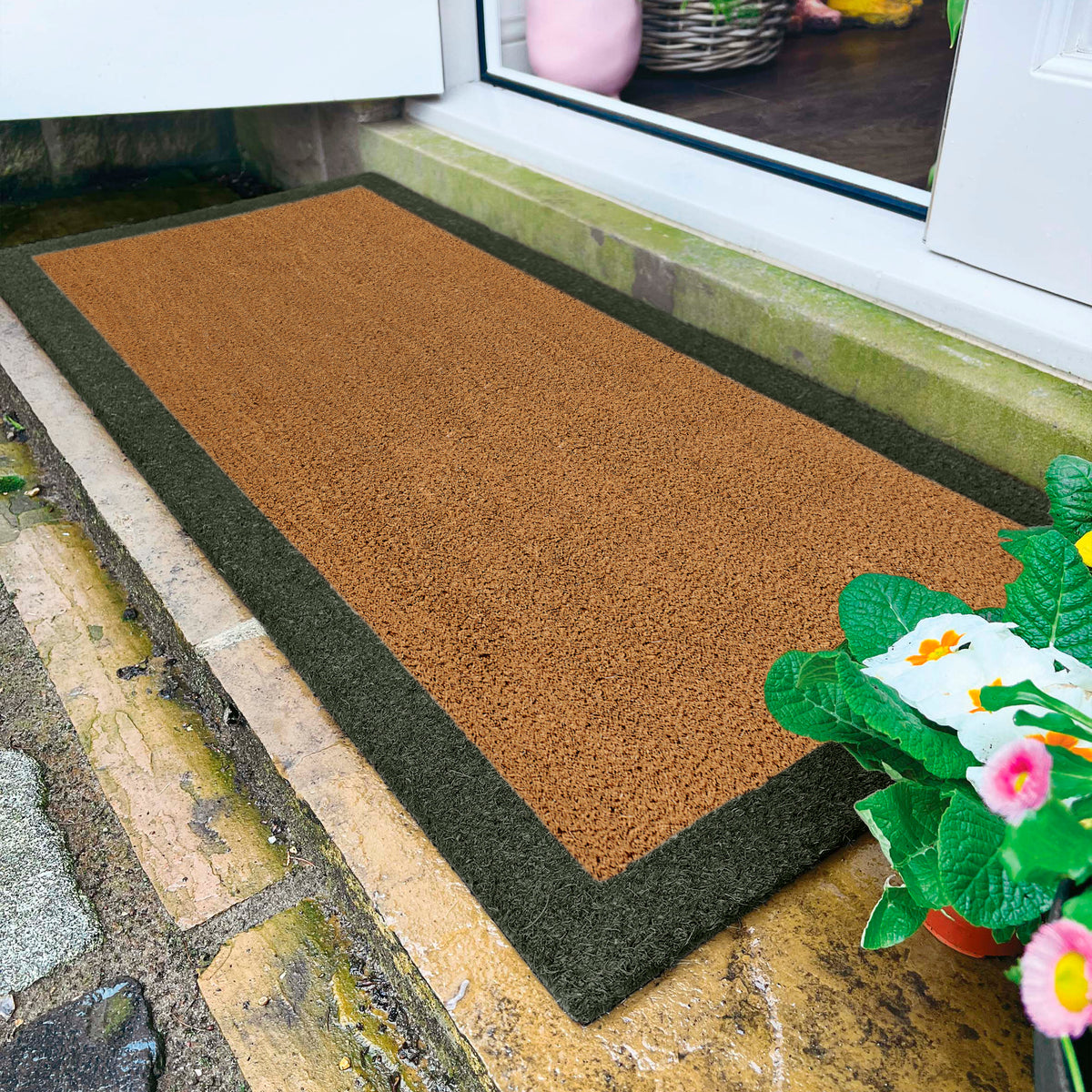 My Mat Printed Coir Border Green