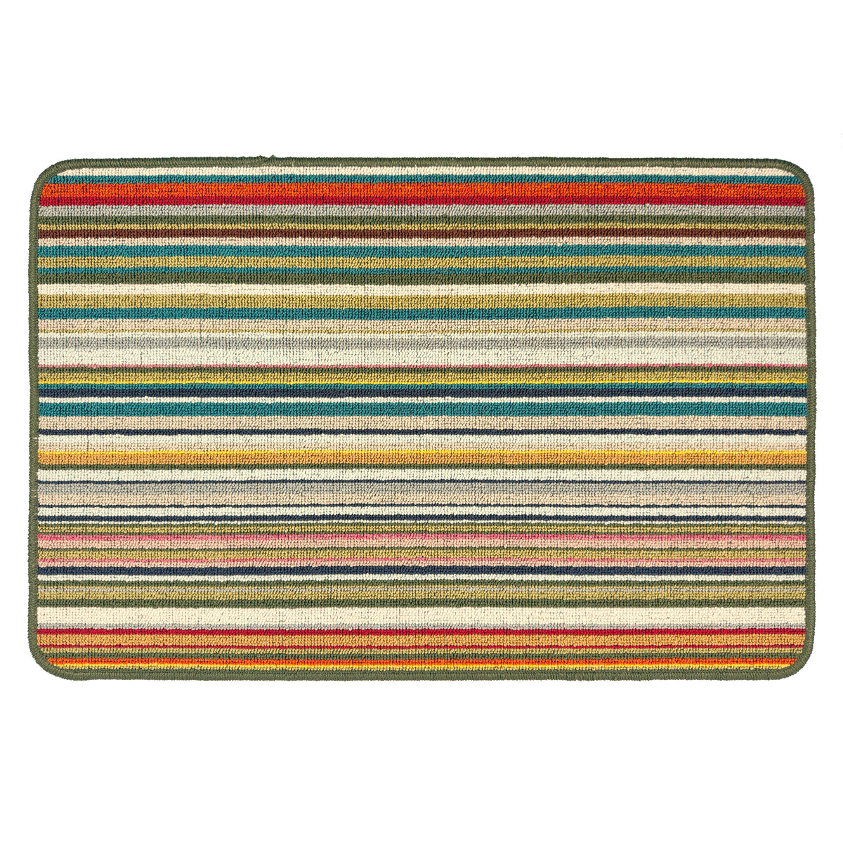 My Mat Stain Resistant Candy Multi Green Stripe