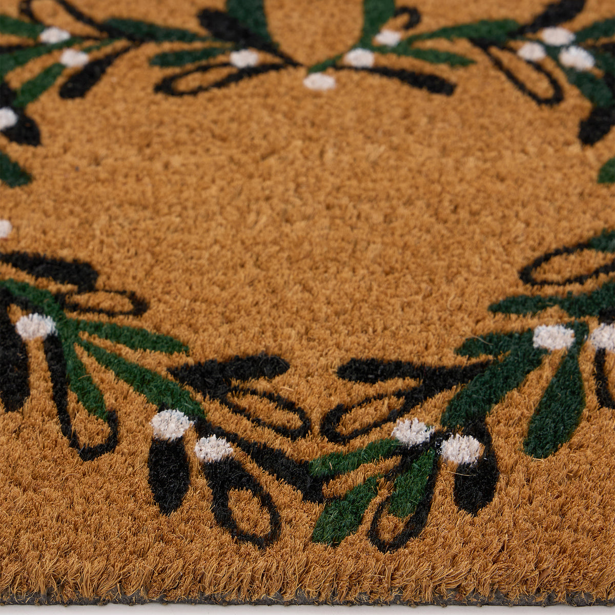 My Mat Printed Coir Mistletoe Heart