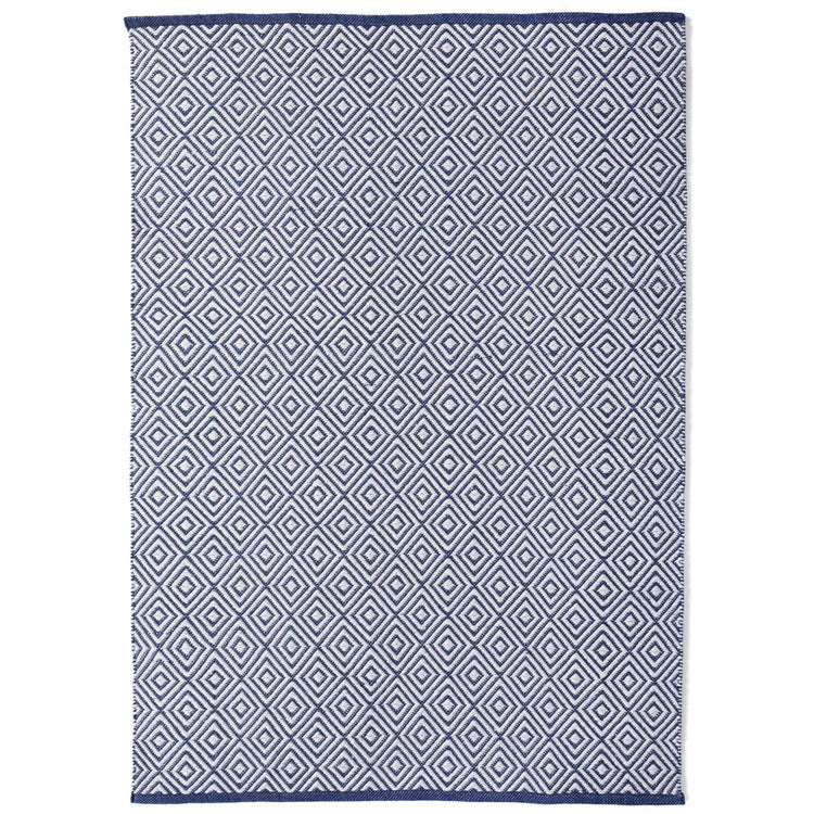 Hug Rug Woven Diamond Rug Navy