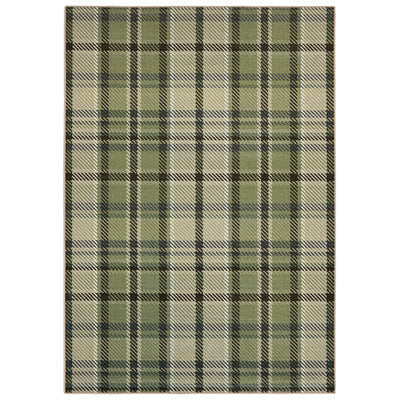 Hug Rug Eco-Washable Isla Green Plaid