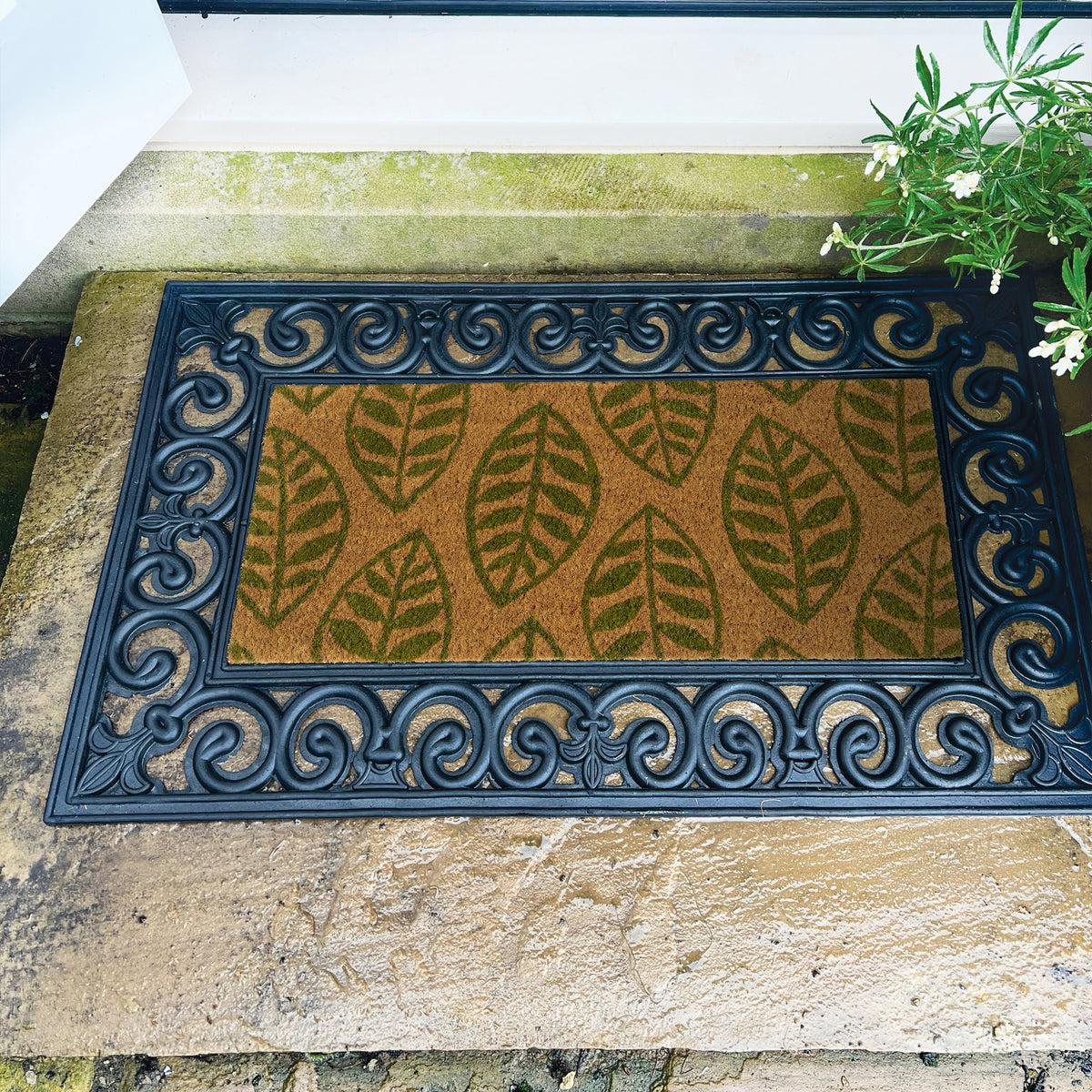 My Mat Coir Insert Green Leaves