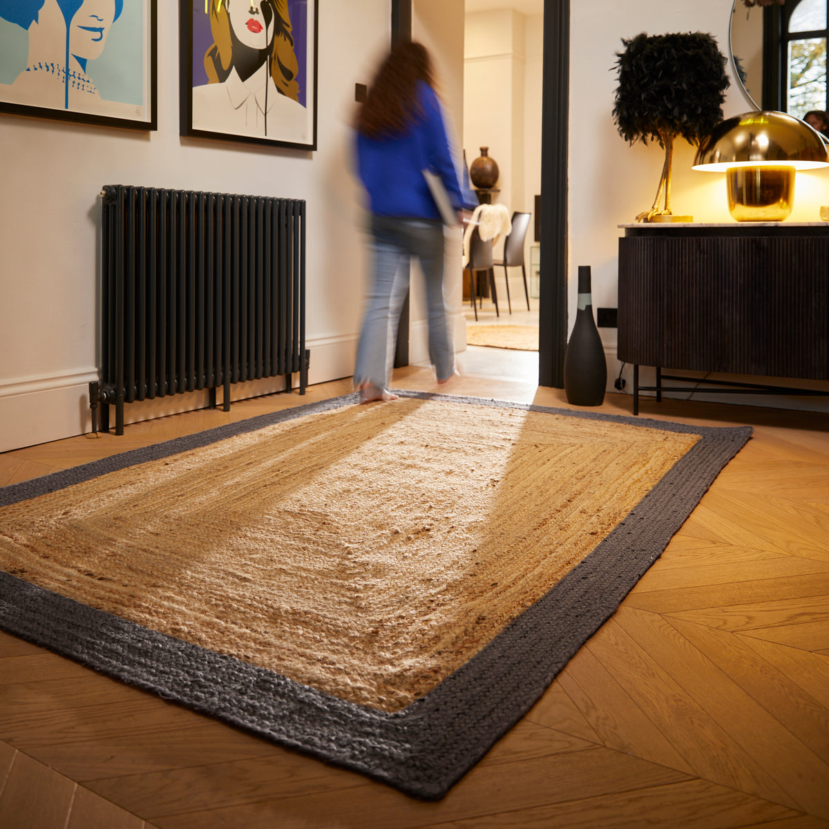 Origins Jute Border Grey