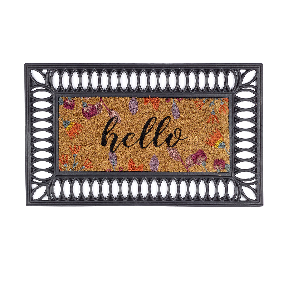 My Mat Coir Insert Floral Hello