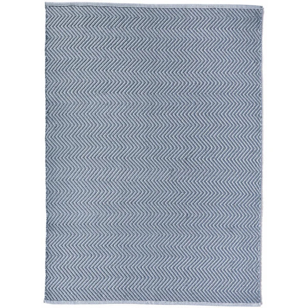 Hug Rug Woven Herringbone Rug Denim Blue