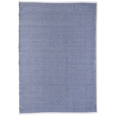 Hug Rug Woven Herringbone Rug Navy