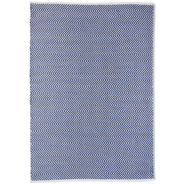 Hug Rug Woven Herringbone Rug Navy