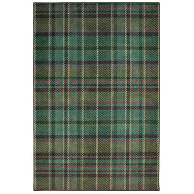 Hug Rug Eco-Washable Isla Plaid Emerald