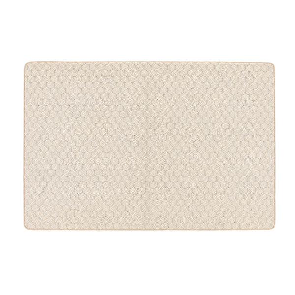 My Mat Sculptured Washable Honeycomb Ivory