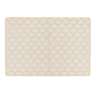 My Mat Sculptured Washable Basket Weave Ivory