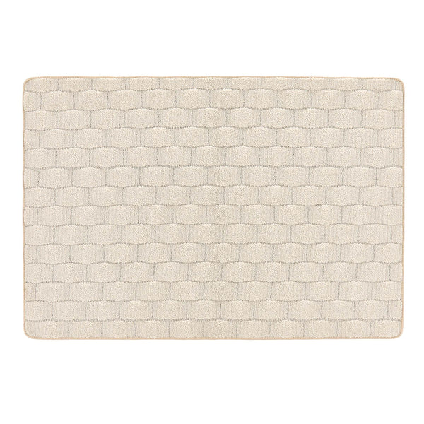 My Mat Sculptured Washable Basket Weave Ivory