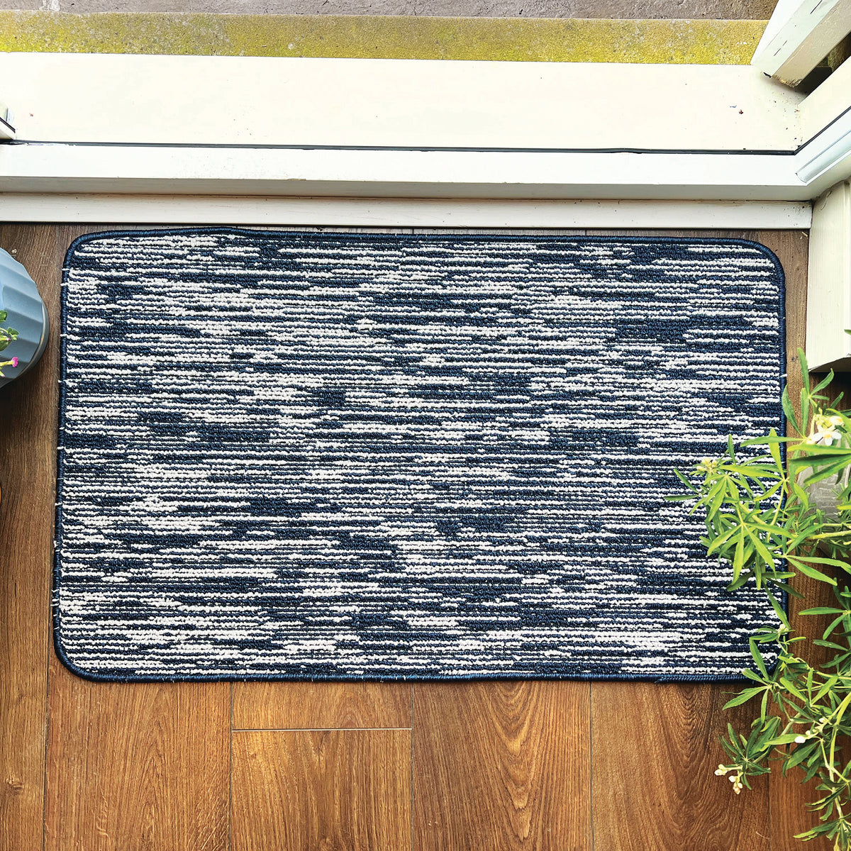 My Mat Stain Resistant Durable - Navy Broken Stripe