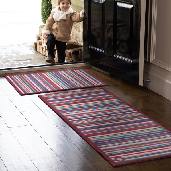 Hug Rug Multi Stripe Red