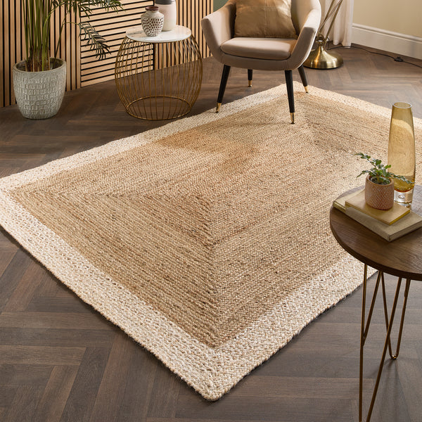 Origins Jute Border Natural White