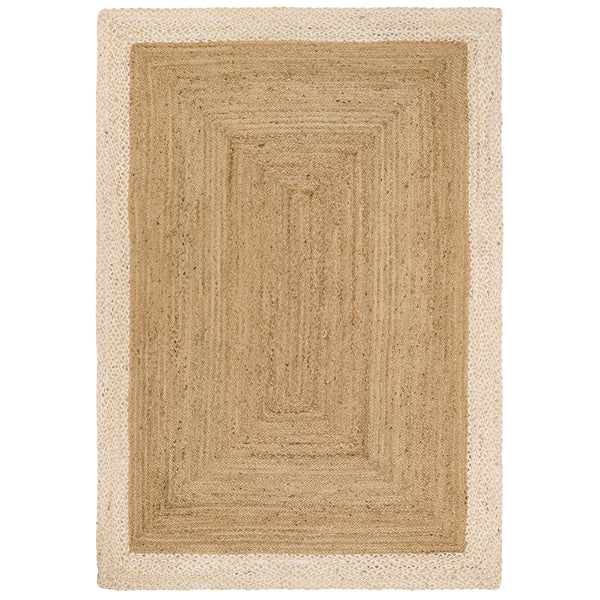 Origins Jute Border Natural White