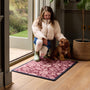 Hug Rug Paisley Floral Burgandy