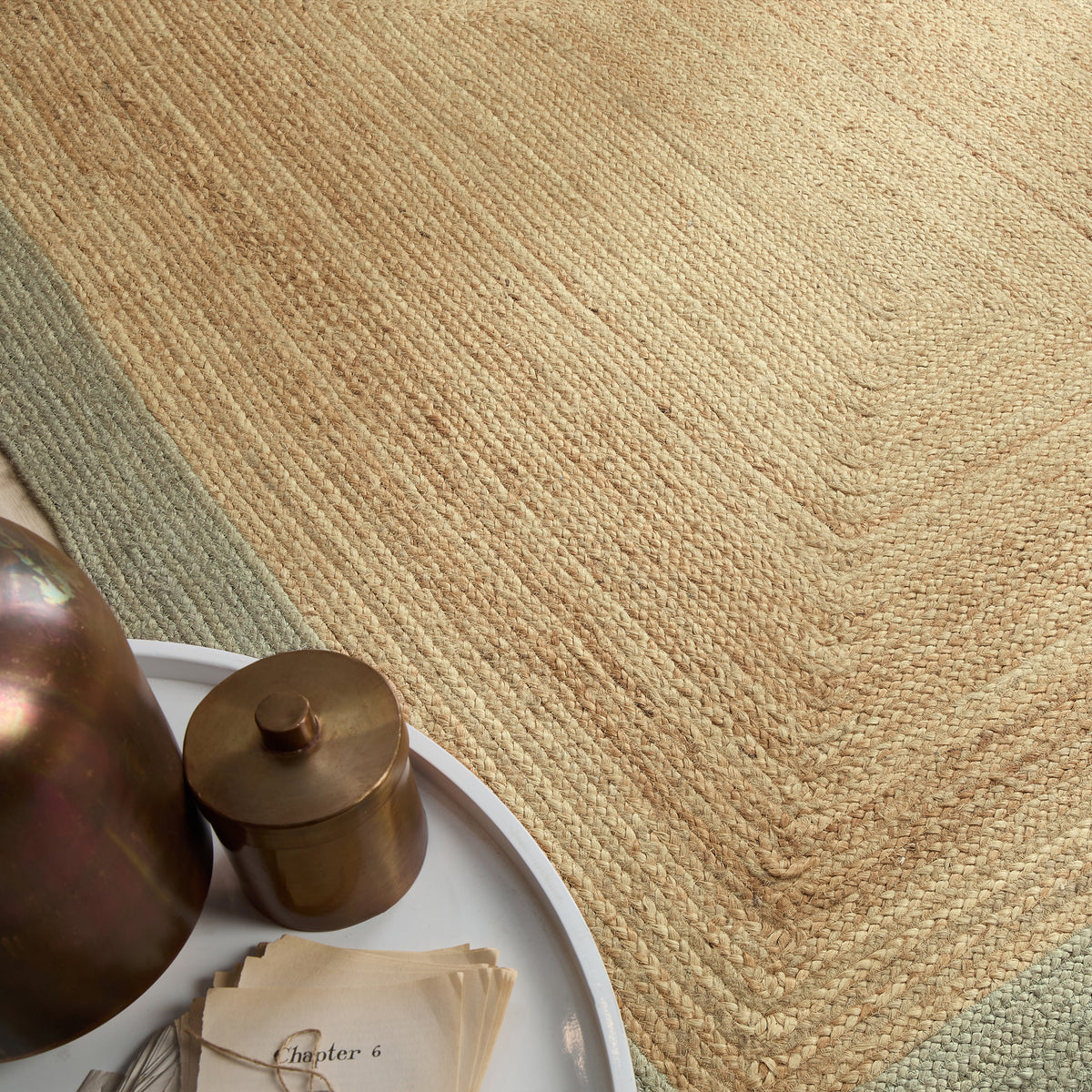 Origins Jute Border Sage Green