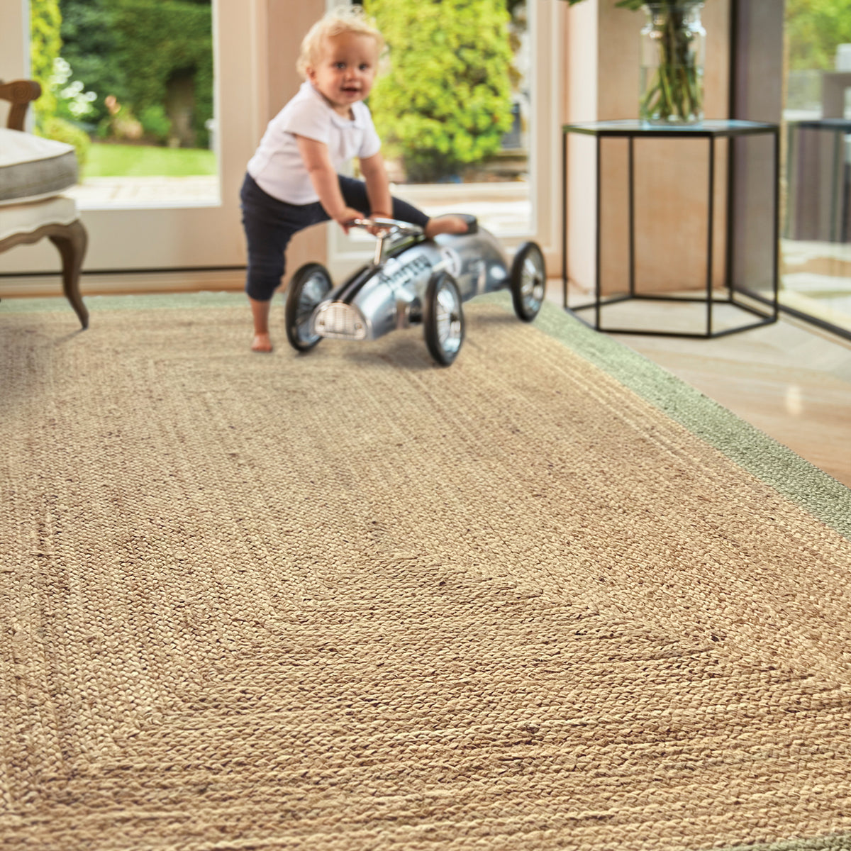 Origins Jute Border Sage Green