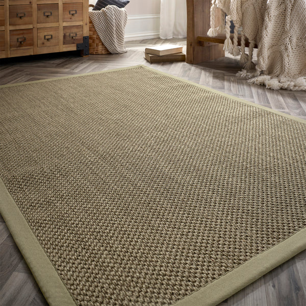Origins Sisal Sage Green with Sage Green Border