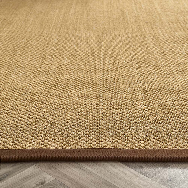 Origins Sisal Warm Natural with Dark Brown Border