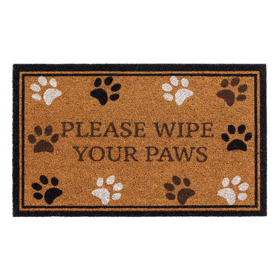 My Mat Printed Coir Wipe Your Paws Border