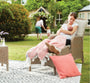 Hug Rug Woven Plain Cushion Coral Pink