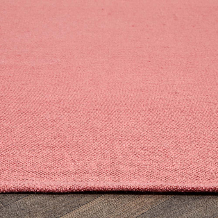 Hug Rug Woven Plain Rug Coral Pink