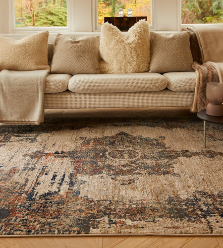 Large area rug from Phoenox Textiles in living room