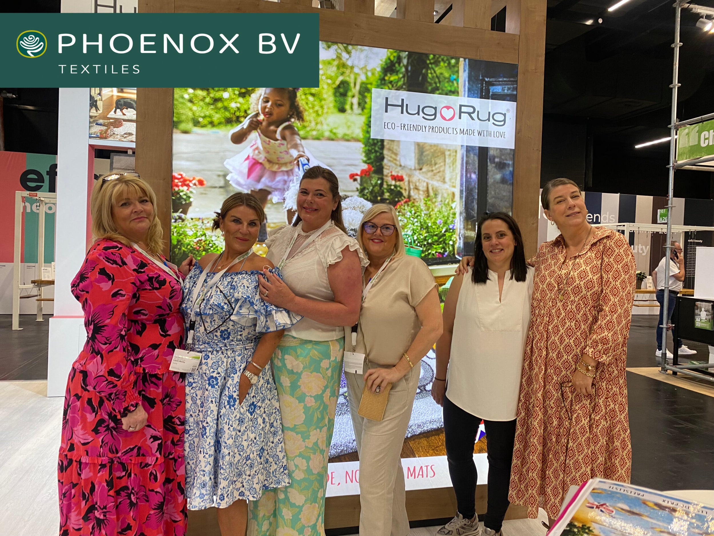 The Phoenox Textiles team at a trade show