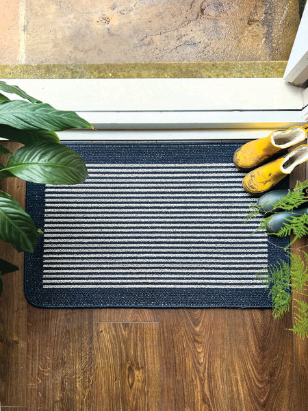 MadeNorth Stain Resistant Durable Navy Stripe
