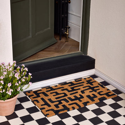 My Mat Printed Coir Abstract Maze