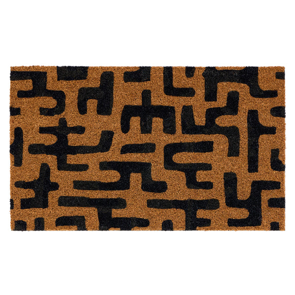 My Mat Printed Coir Abstract Maze