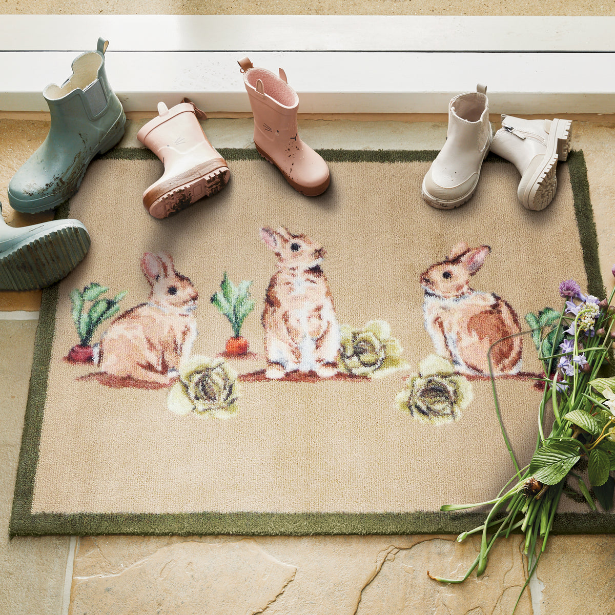 Hug Rug Allotment Bunnies