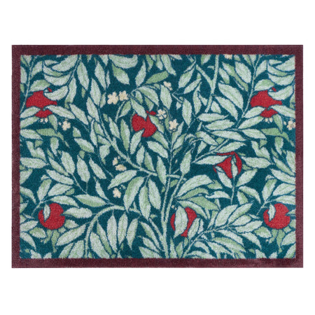 Sanderson By Highgrove x Hug Rug Ancient Apple Orchard Midnight with an apple tree design.