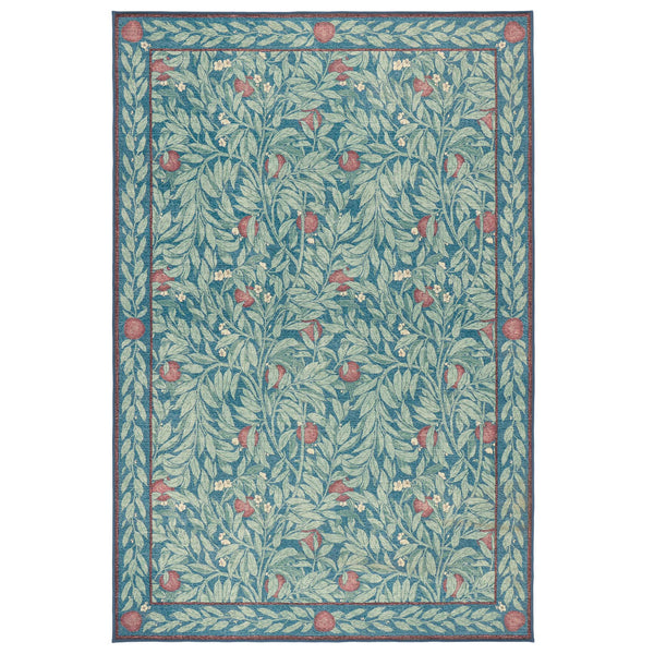 Sanderson By Highgrove x Hug Rug Eco-Washable Ancient Apple Tree Midnight with an apple tree design.