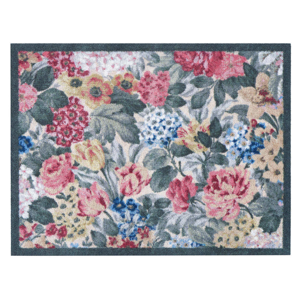 Sanderson By Highgrove x Hug Rug Antique Hydrangea & Rose with a floral design.
