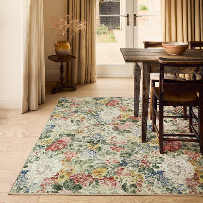 Highgrove by Sanderson x Hug Rug Eco-Washable Antique Hydrangea & Rose Chintz