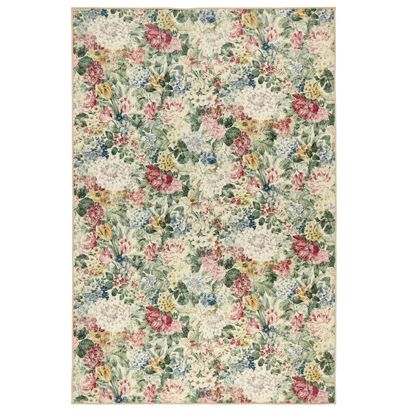 Sanderson By Highgrove x Hug Rug Antique Hydrangea & Rose with a floral design.