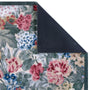 Sanderson By Highgrove x Hug Rug Antique Hydrangea & Rose with a floral pattern showing the rubber backing.