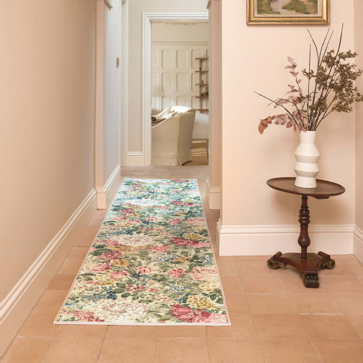 Highgrove by Sanderson x Hug Rug Eco-Washable Antique Hydrangea & Rose Chintz