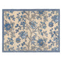 Sanderson By Highgrove x Hug Rug Azalea Walk Wedgwood with a blue floral design.