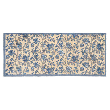 Sanderson By Highgrove x Hug Rug Azalea Walk Wedgwood Runner with a blue floral design.