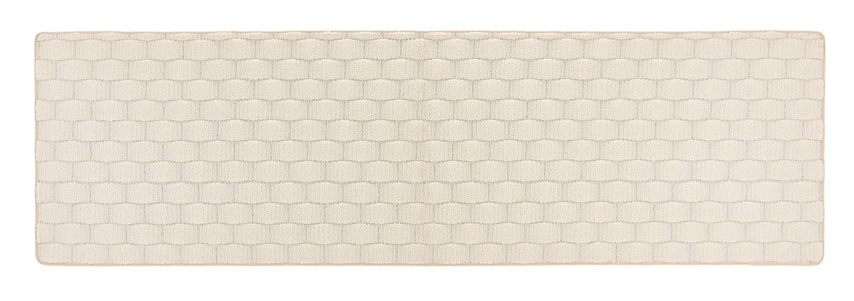 My Mat Sculptured Washable Basket Weave Ivory