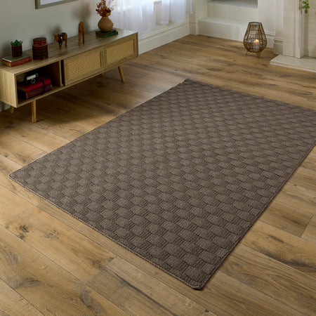 MadeNorth Sculptured Washable Basket Weave Mink