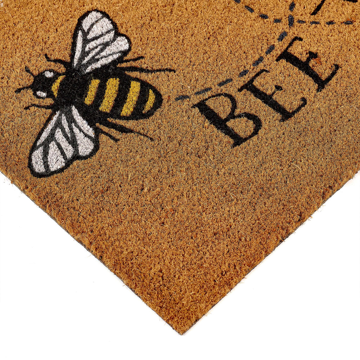 My Mat Printed Coir Bee Happy Doormat