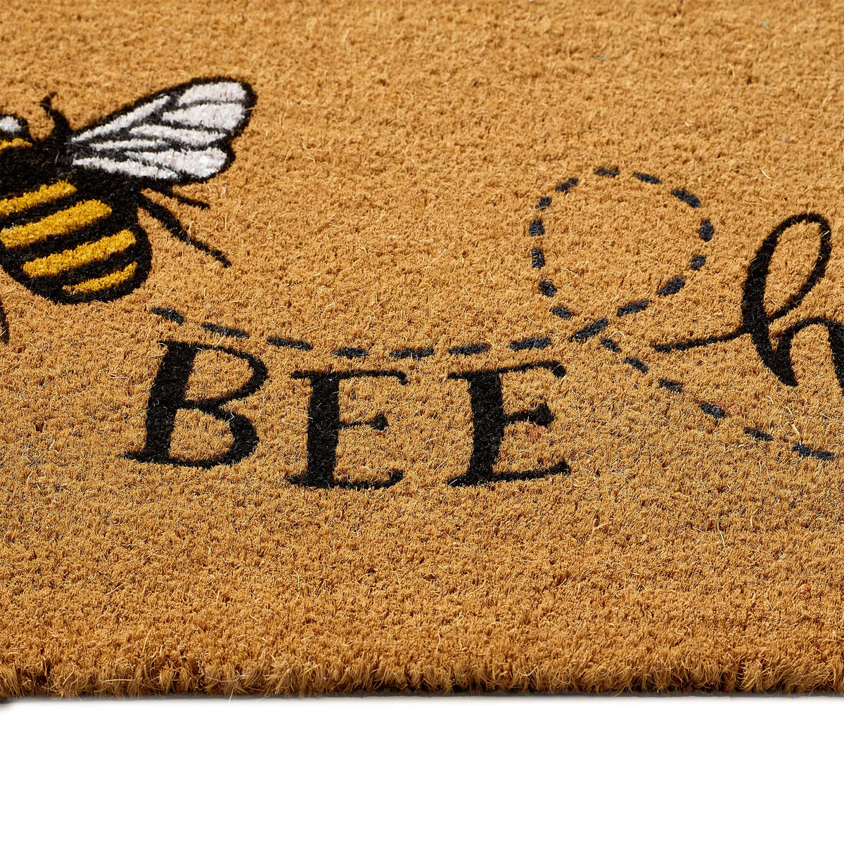 My Mat Printed Coir Bee Happy Doormat