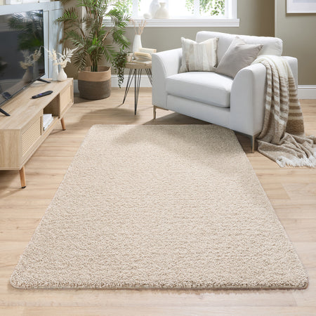 MadeNorth Shaggy Fleck Beige Mix Rug