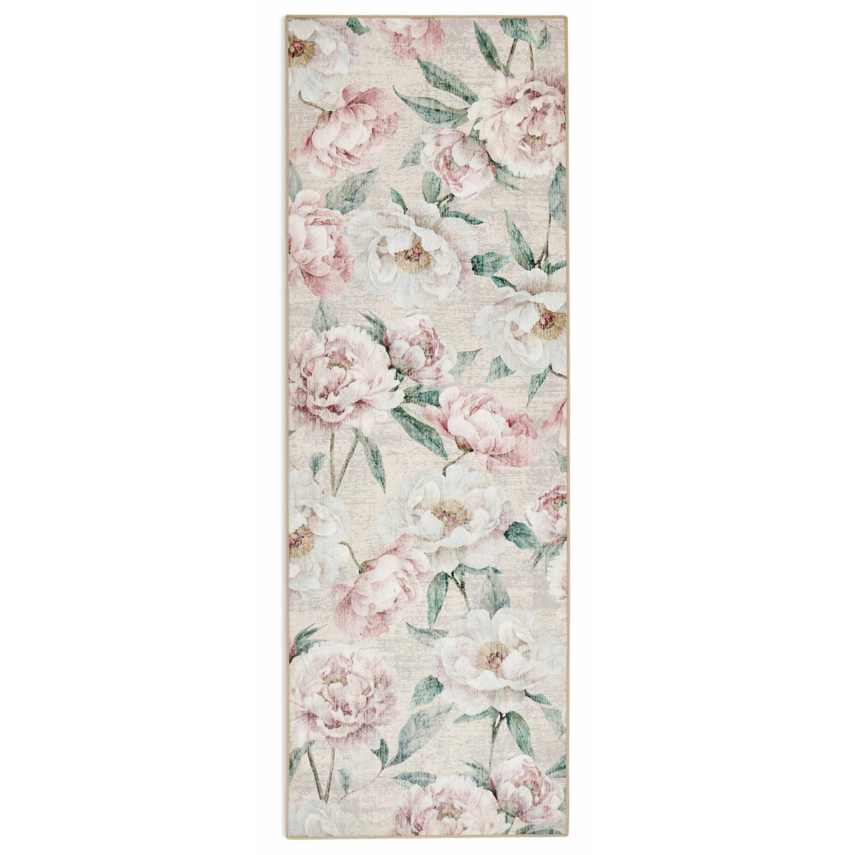 Hug Rug Eco-Washable Blooming Peonies Oyster Pink